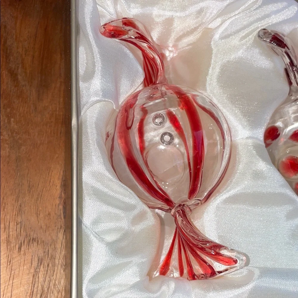 Pier 1 Red and White Candy Salt & Pepper Set